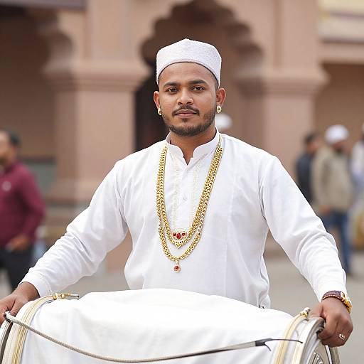 Male Performer in Traditional Nagada Costume