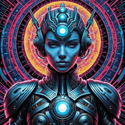 Cybernetic Non-Binary Futuristic Portrait
