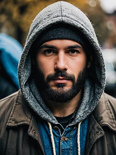 Realistic Homeless Man Portrait