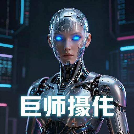 Futuristic Cybernetic Humanoid Avatar