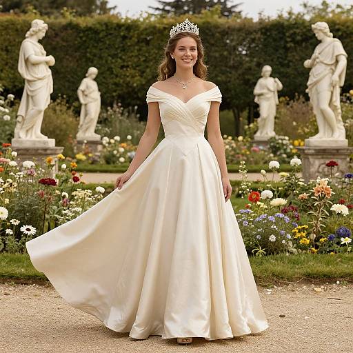 Elegant Princess in Royal Garden