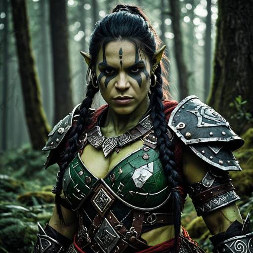 Fierce Female Orc in Enchanted Forest