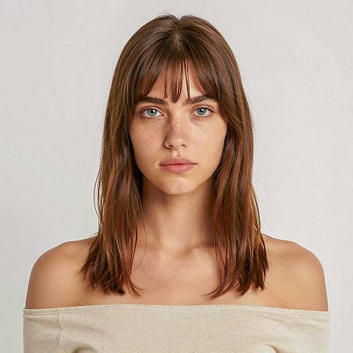 Portrait of a Young Woman with Freckles