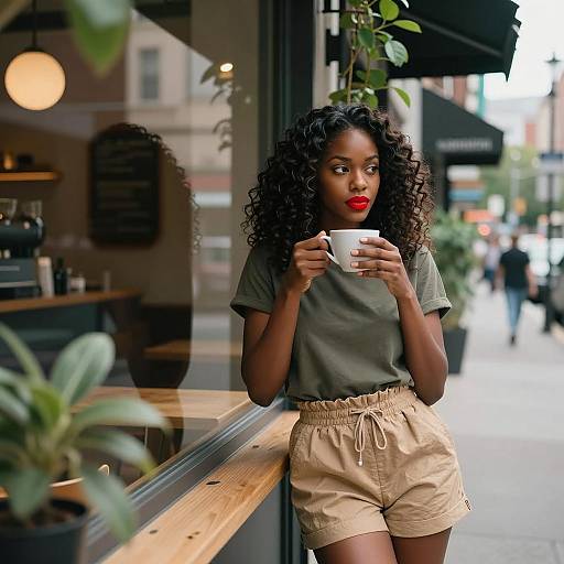 Café Portrait of a Stylish Woman