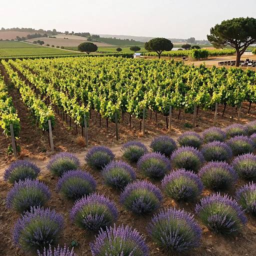 HDR Wide-Angle Countryside Vineyard View