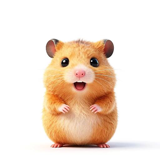 Cute 2D Hamster Character Design