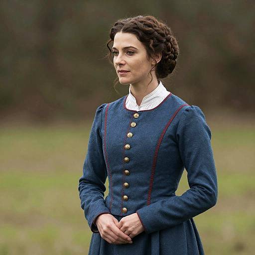 Serene Woman in Civil War Attire