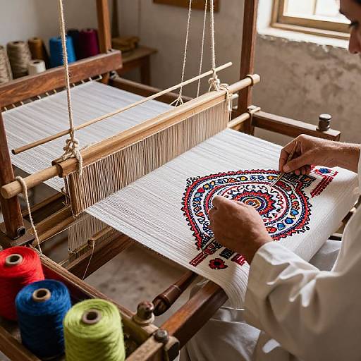 Artisan Weaving Traditional Foutah