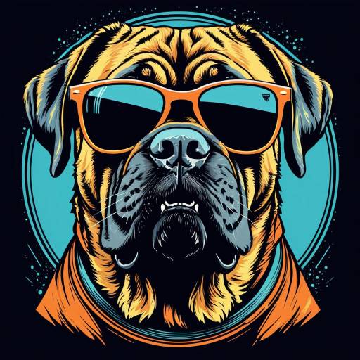 Retro Mastiff T-Shirt Graphic Design Retro Mastiff T-Shirt Graphic Design