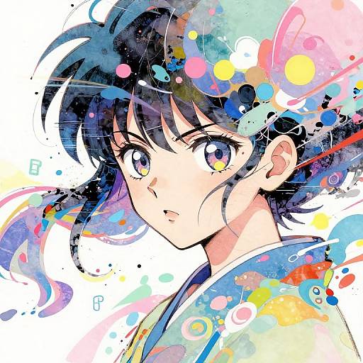 Surreal Abstract Anime Fusion Art