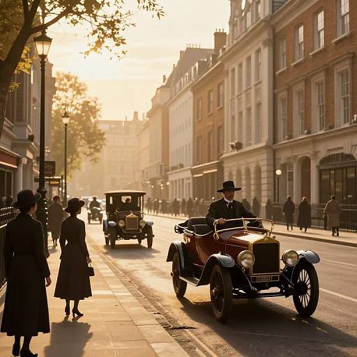 Vintage 3D London Street 1925