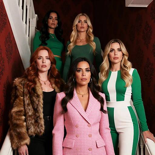 Stunning Portrait of Women on Staircase