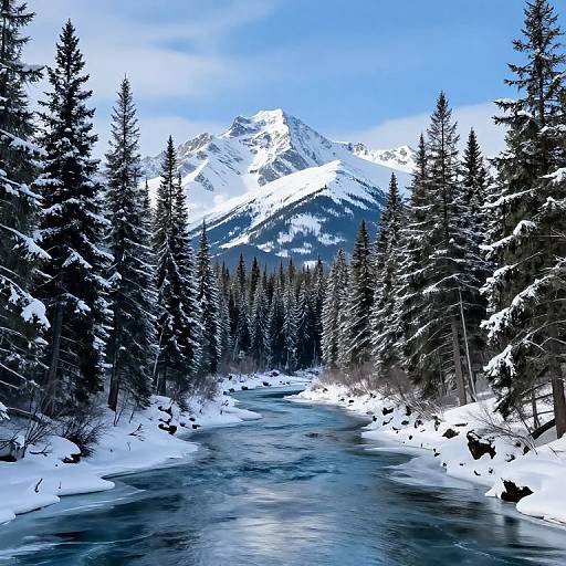 Winter Serenity at Maligne Canyon