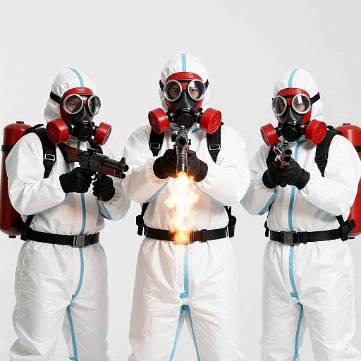 Hazmat Team with Flame Emission