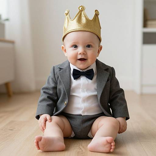 Adorable Infant in Royal Costume