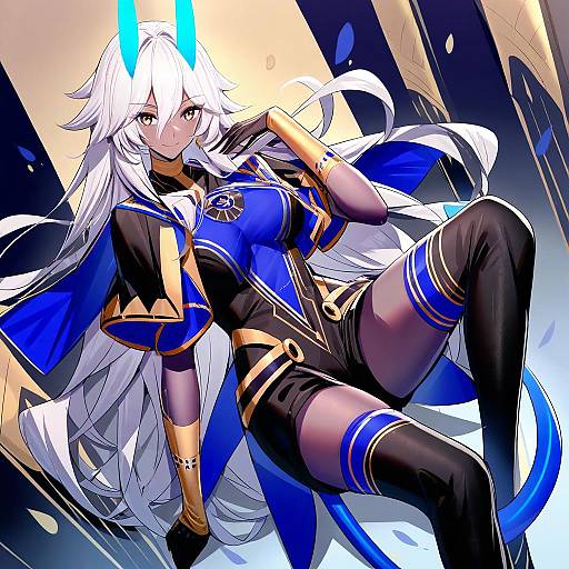 Illustration of Arjuna alter (fate), fate/grand order in the style of Ririko (zhuoyandesailaer)