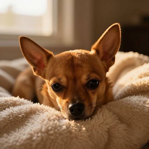 Cozy Chihuahua Terrier Mix Resting