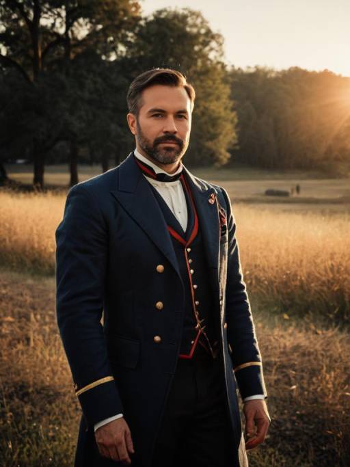 Man in Historical Grant Costume Outdoors