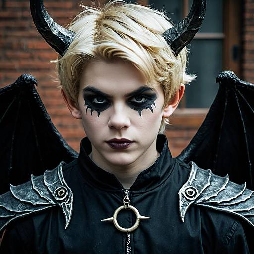 Boy in Demon Halloween Costume
