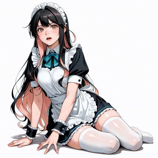 Maid with Apron and Thighhighs