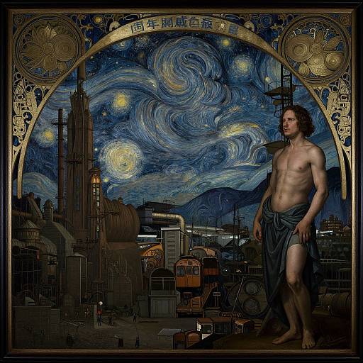 Industrial Night Sky Portrait