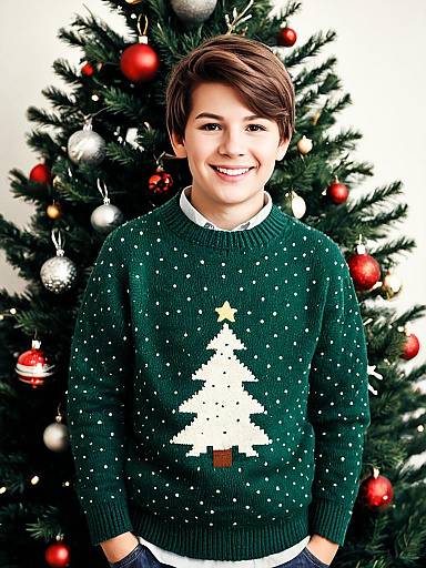 Festive Christmas Sweater Boy
