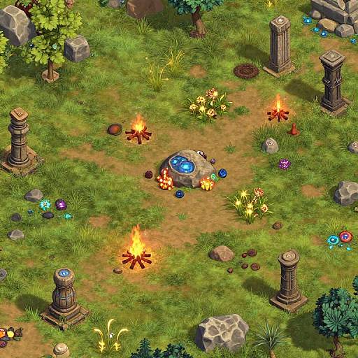 Mystical Open Grassland DND Map