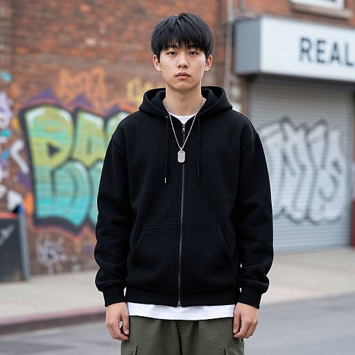 Urban Portrait of Young Asian Man