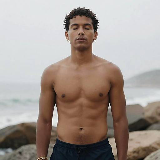 Serene Portrait of an Athletic Man