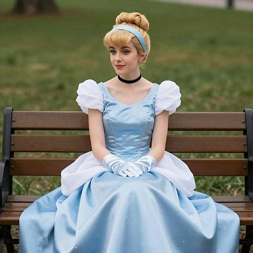 Elegant Cinderella-Inspired Blue Dress