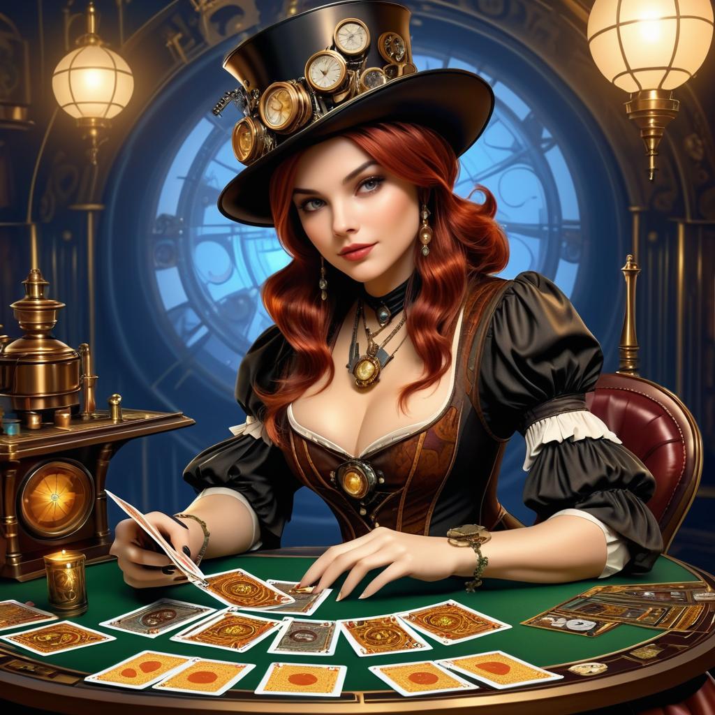 Steampunk Fortune Teller Playing Cards