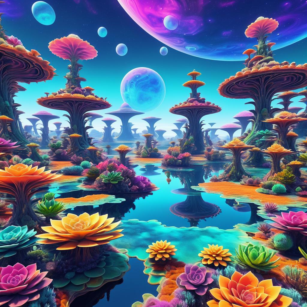 Surreal Alien Fractal Landscapes