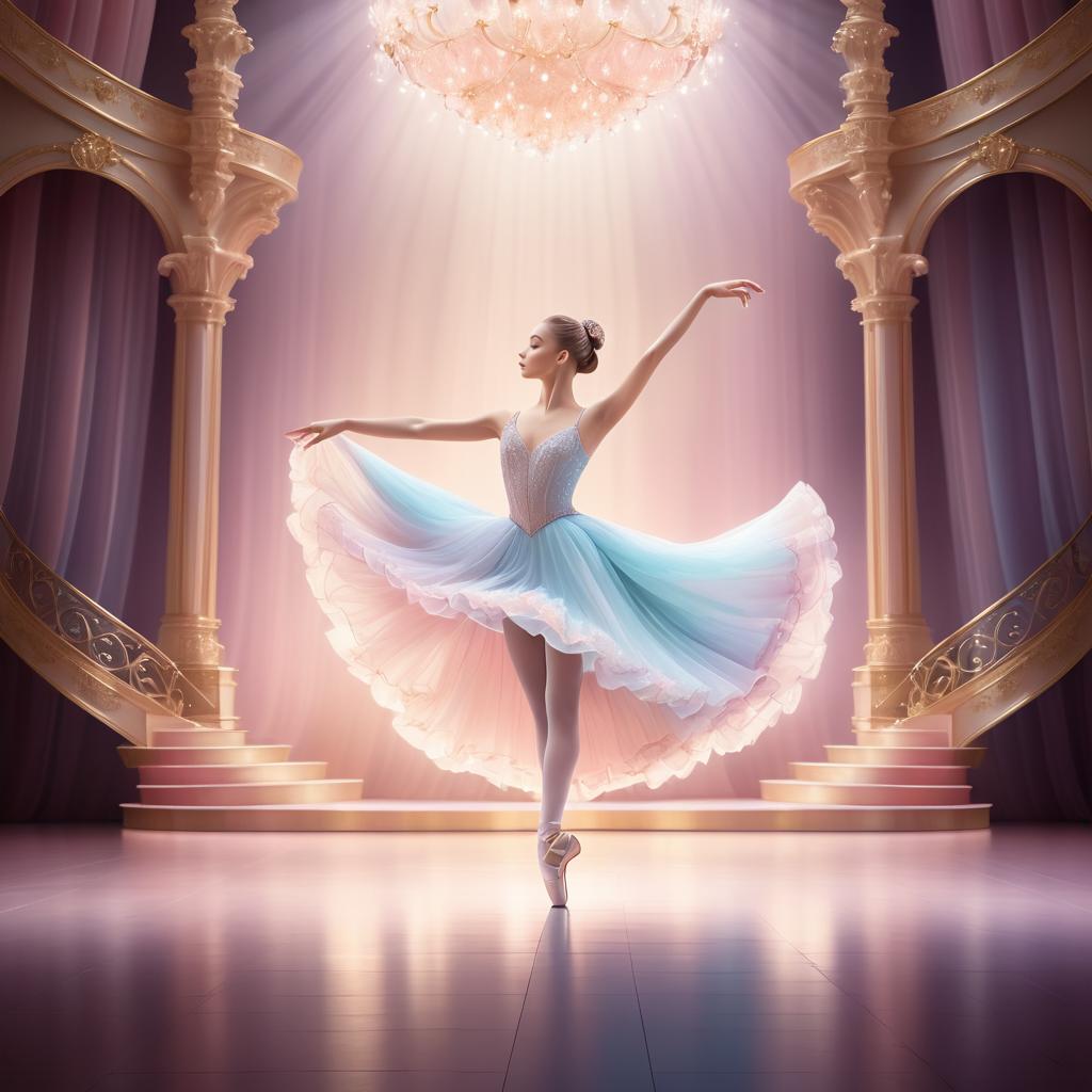 Elegant Ballerina in Lavish Theater Scene