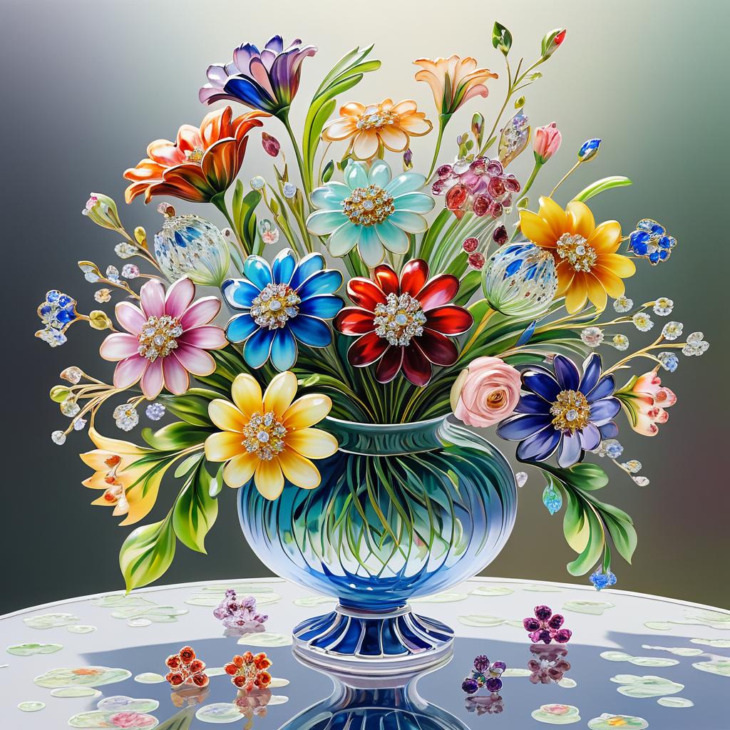 Whimsical Monet-Inspired Flower Bouquet