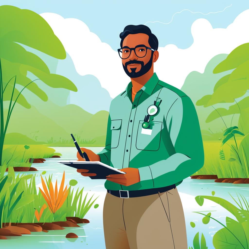 Seductive Conservation Scientist Illustration