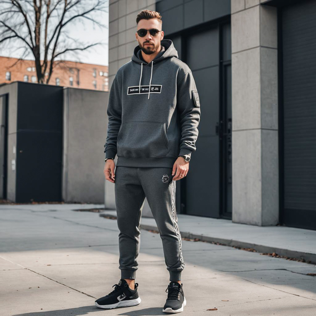 Stylish Man in Casual Athletic Outfit