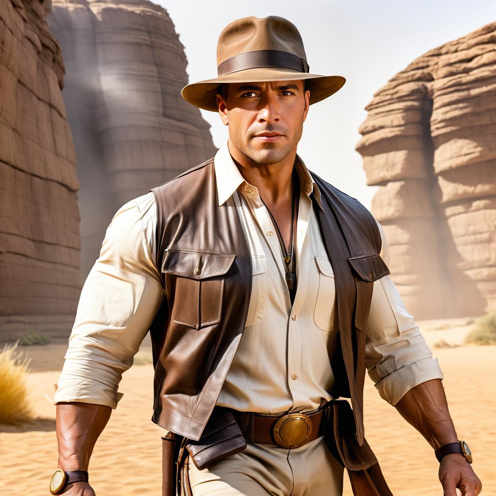 Dwayne Johnson as Indiana Jones Magazine Shoot