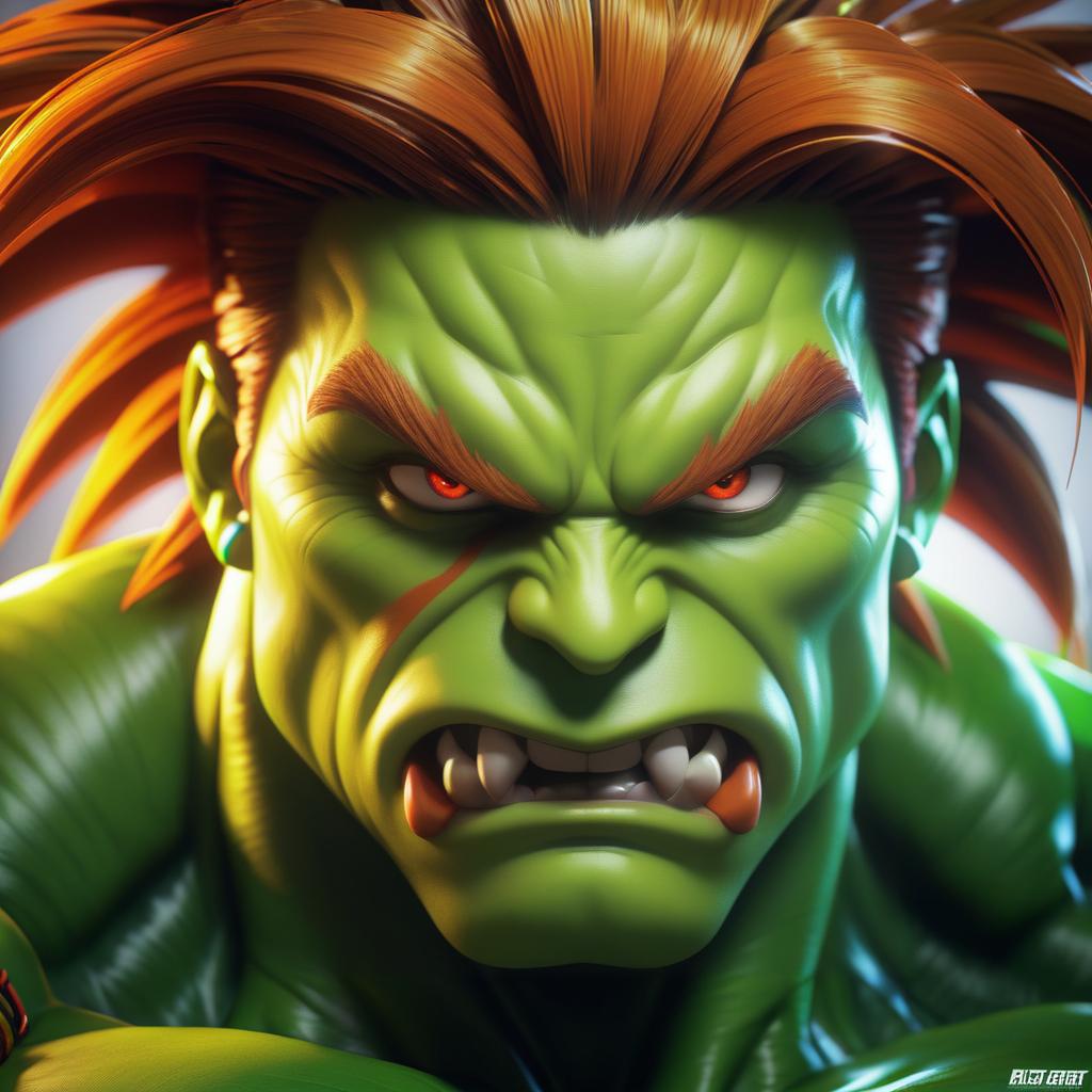 Hyperrealistic Blanka from Street Fighter