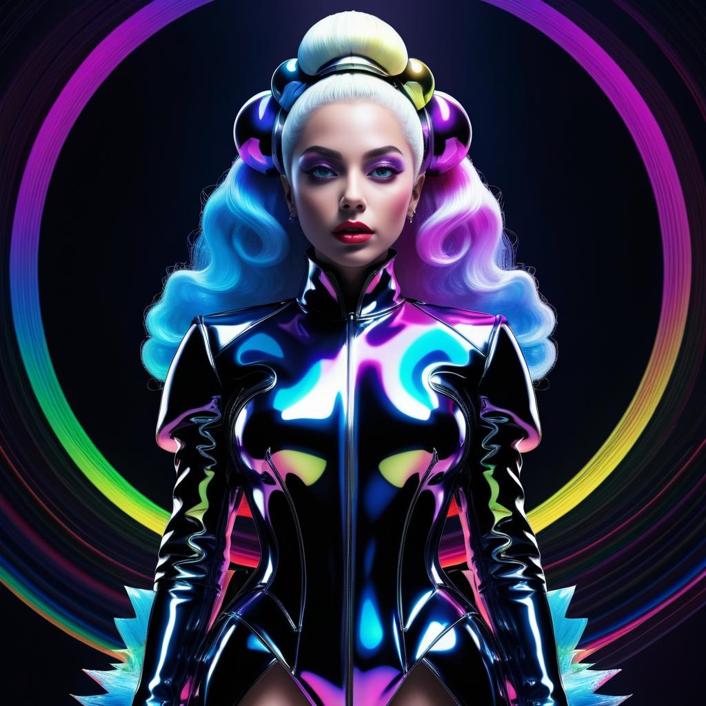 Futuristic Lady Gaga Concert Poster Art