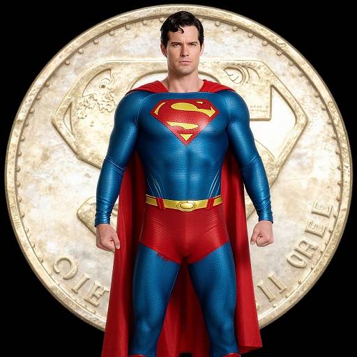 Superman in Front of Coin