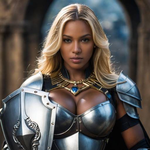 Blonde Female Warrior in Armor