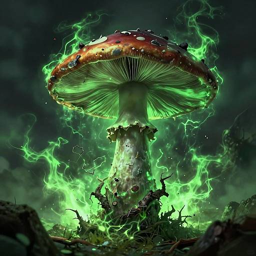Evil Mushroom with Toxic Energy