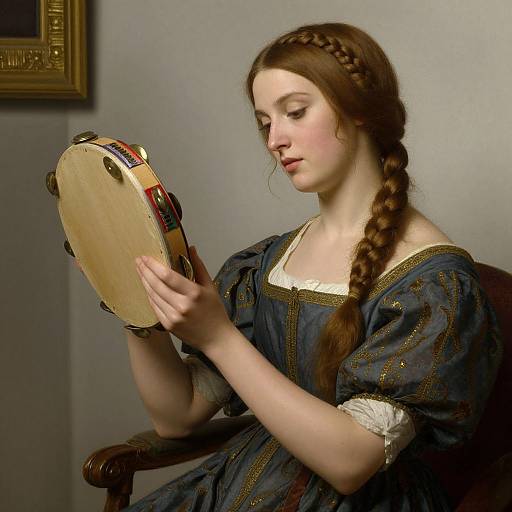 Renaissance Italian Woman with Tambourine