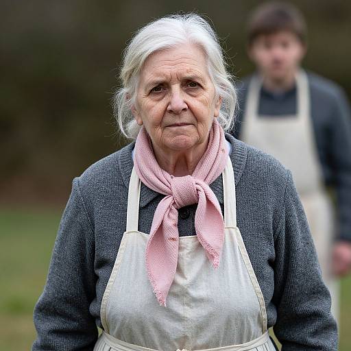 Realistic Elderly Woman Costume Portrait