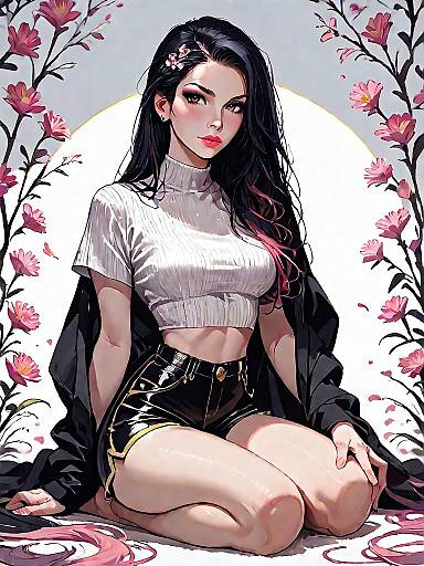 Trendy Woman in Stylish Fashion Outfit