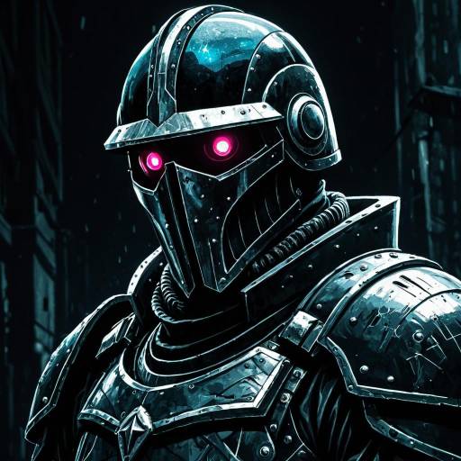 Neo-Noir Echo Knight Soldier Illustration