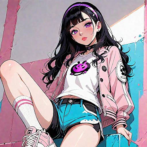 Anime Girl Punk Style Daytime