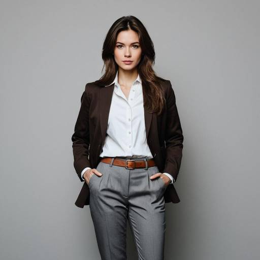 Confident Businesswoman in Office Attire