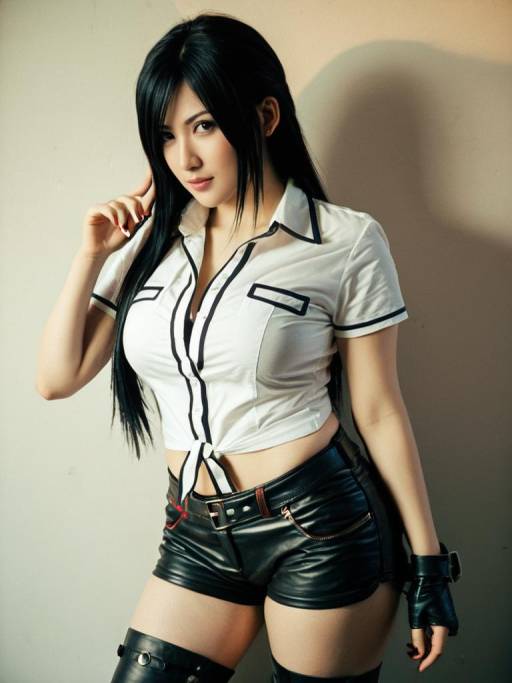 Dynamic Tifa Cosplay Fashion Shoot