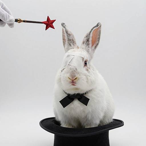 Magical Rabbit in Top Hat Photography